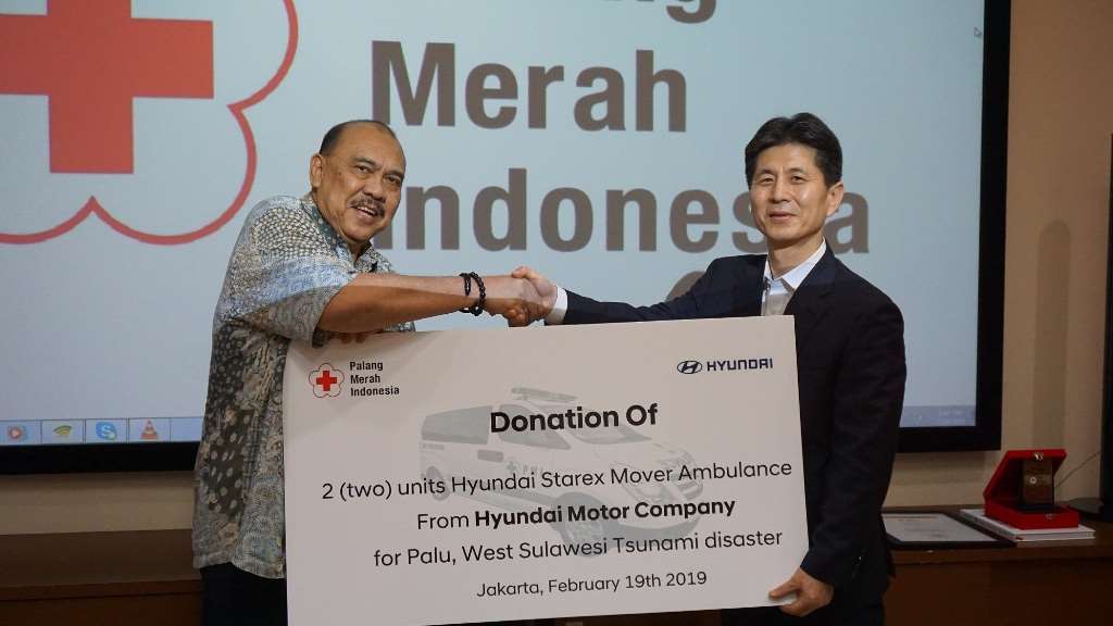 Sumbangan dari Hyundai Motor Company untuk Palang Merah Indonesia