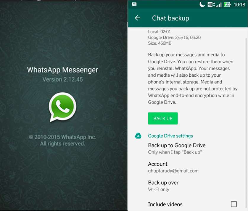 Sekarang Bisa Backup Data Whatsapp ke Google Drive Secara Gratis