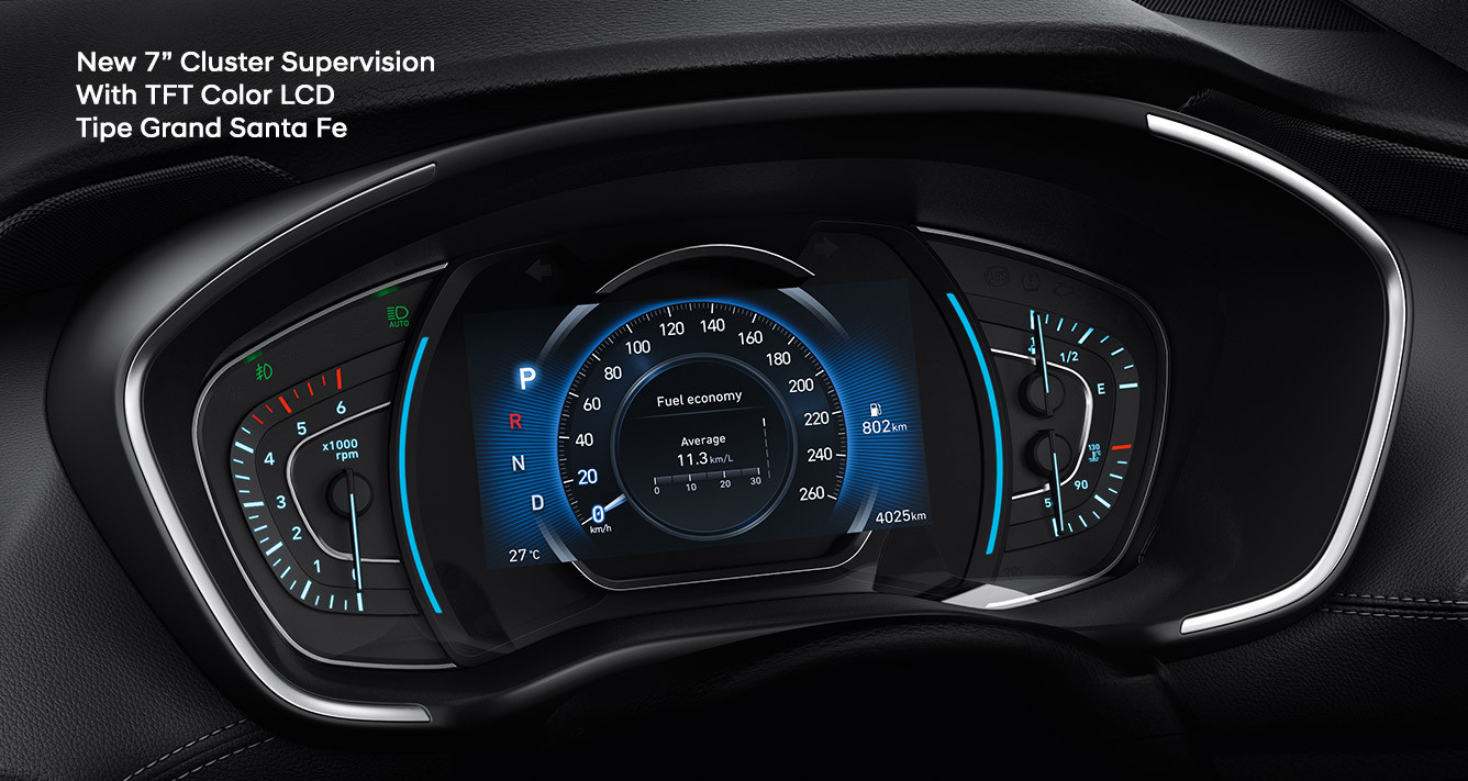 Pahami 4 Warna Instrument Cluster Drive Mode Hyundai Santa-Fe
